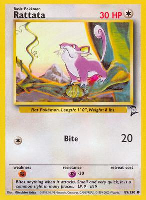 Rattata card from Base Set 2