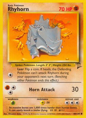 Rhyhorn card from Base Set 2