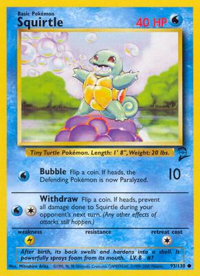 Squirtle card from Base Set 2