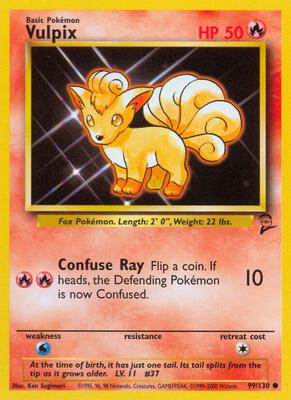Vulpix card from Base Set 2
