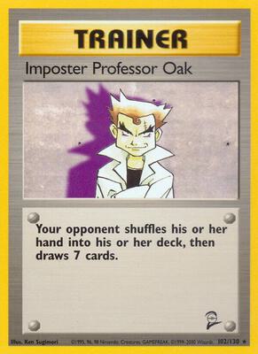 Imposter Professor Oak card from Base Set 2