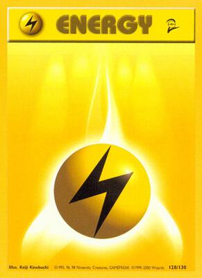 Lightning Energy card from Base Set 2