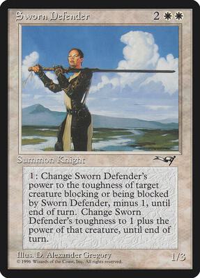 Sworn Defender card from Alliances