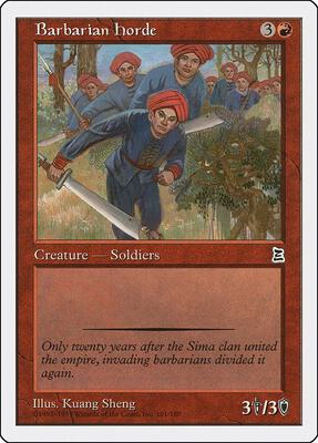 Barbarian Horde card from Portal Three Kingdoms