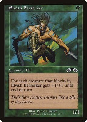 Elvish Berserker card from Exodus