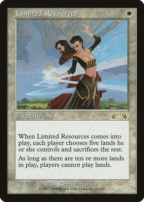 Limited Resources card from Exodus