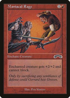 Maniacal Rage card from Exodus
