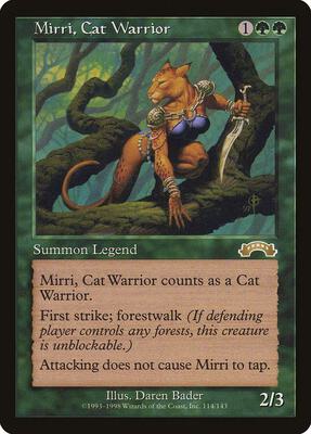 Mirri, Cat Warrior card from Exodus