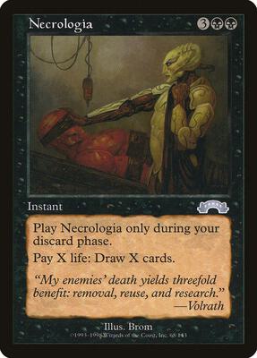 Necrologia card from Exodus