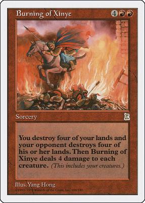 Burning of Xinye card from Portal Three Kingdoms
