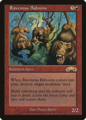 Ravenous Baboons card from Exodus