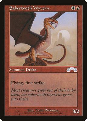 Sabertooth Wyvern card from Exodus