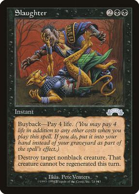 Slaughter card from Exodus