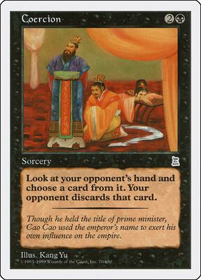 Coercion card from Portal Three Kingdoms