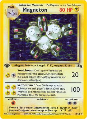 Magneton (11) card from Fossil