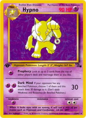 Hypno (23) card from Fossil