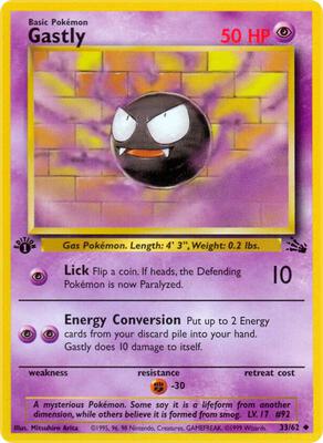 Gastly card from Fossil