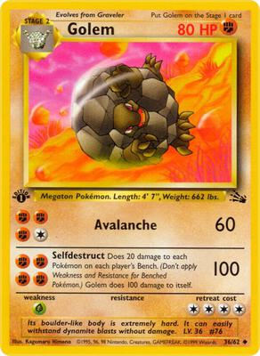 Golem card from Fossil