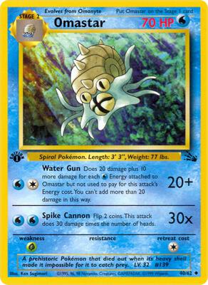 Omastar card from Fossil
