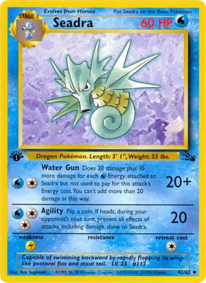 Seadra card from Fossil