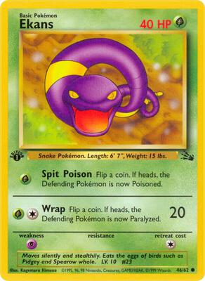 Ekans card from Fossil
