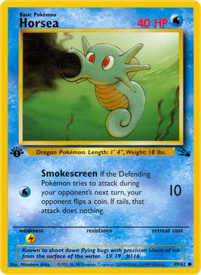 Horsea card from Fossil