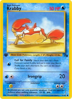 Krabby card from Fossil