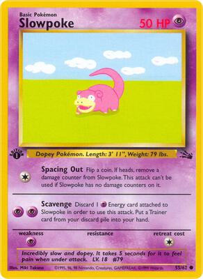 Slowpoke card from Fossil