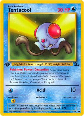 Tentacool card from Fossil