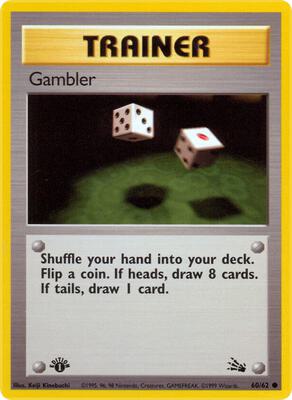 Gambler card from Fossil