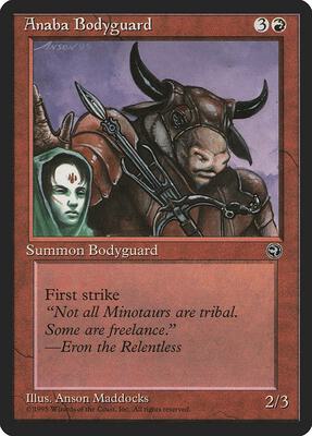Anaba Bodyguard card from Homelands