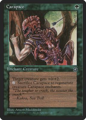 Carapace card from Homelands
