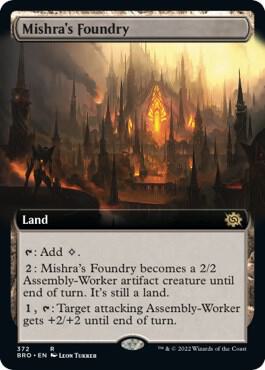 Mishra's Foundry (Extended Art) card from The Brothers' War