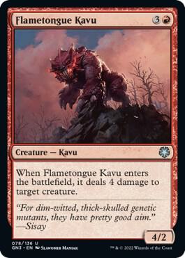 Flametongue Kavu card from Magic Game Night: Free-For-All