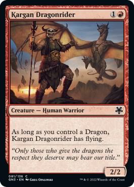 Kargan Dragonrider card from Magic Game Night: Free-For-All