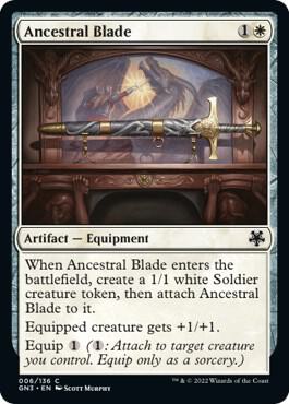 Ancestral Blade card from Magic Game Night: Free-For-All