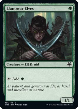 Llanowar Elves card from Magic Game Night: Free-For-All