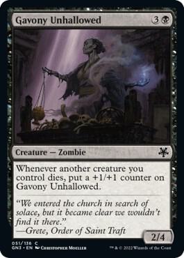 Gavony Unhallowed card from Magic Game Night: Free-For-All