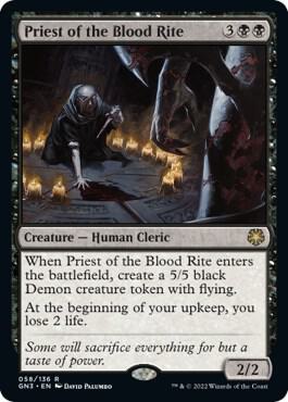 Priest of the Blood Rite card from Magic Game Night: Free-For-All