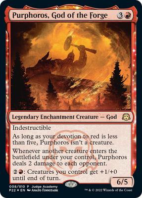 Purphoros, God of the Forge card from Judge Promos