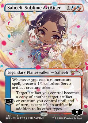 Saheeli, Sublime Artificer (Borderless) card from Secret Lair Drop Series