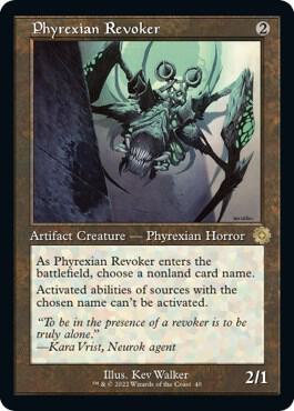 Phyrexian Revoker card from The Brothers' War: Retro Frame Artifacts