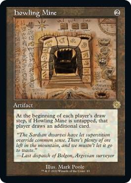 Howling Mine (Schematic) card from The Brothers' War: Retro Frame Artifacts