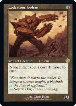 Lodestone Golem card from The Brothers' War: Retro Frame Artifacts
