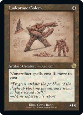 Lodestone Golem (Schematic) card from The Brothers' War: Retro Frame Artifacts