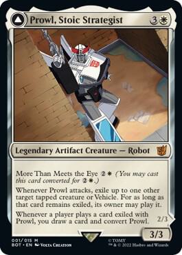 Prowl, Stoic Strategist card from Universes Beyond: Transformers