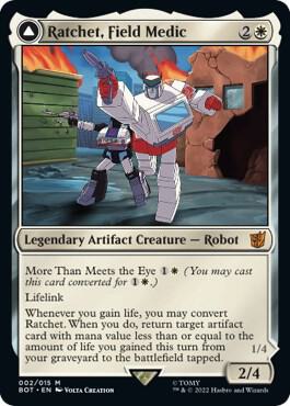 Ratchet, Field Medic card from Universes Beyond: Transformers
