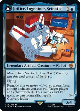 Jetfire, Ingenious Scientist card from Universes Beyond: Transformers