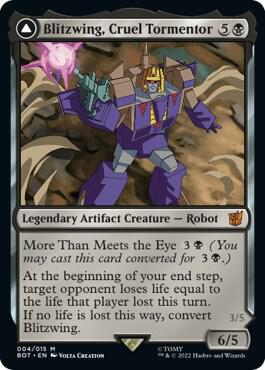 Blitzwing, Cruel Tormentor card from Universes Beyond: Transformers