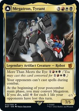 Megatron, Tyrant card from Universes Beyond: Transformers